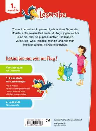 Leserabe - 1. Lesestufe: Achtung, die Motz-Monster kommen!