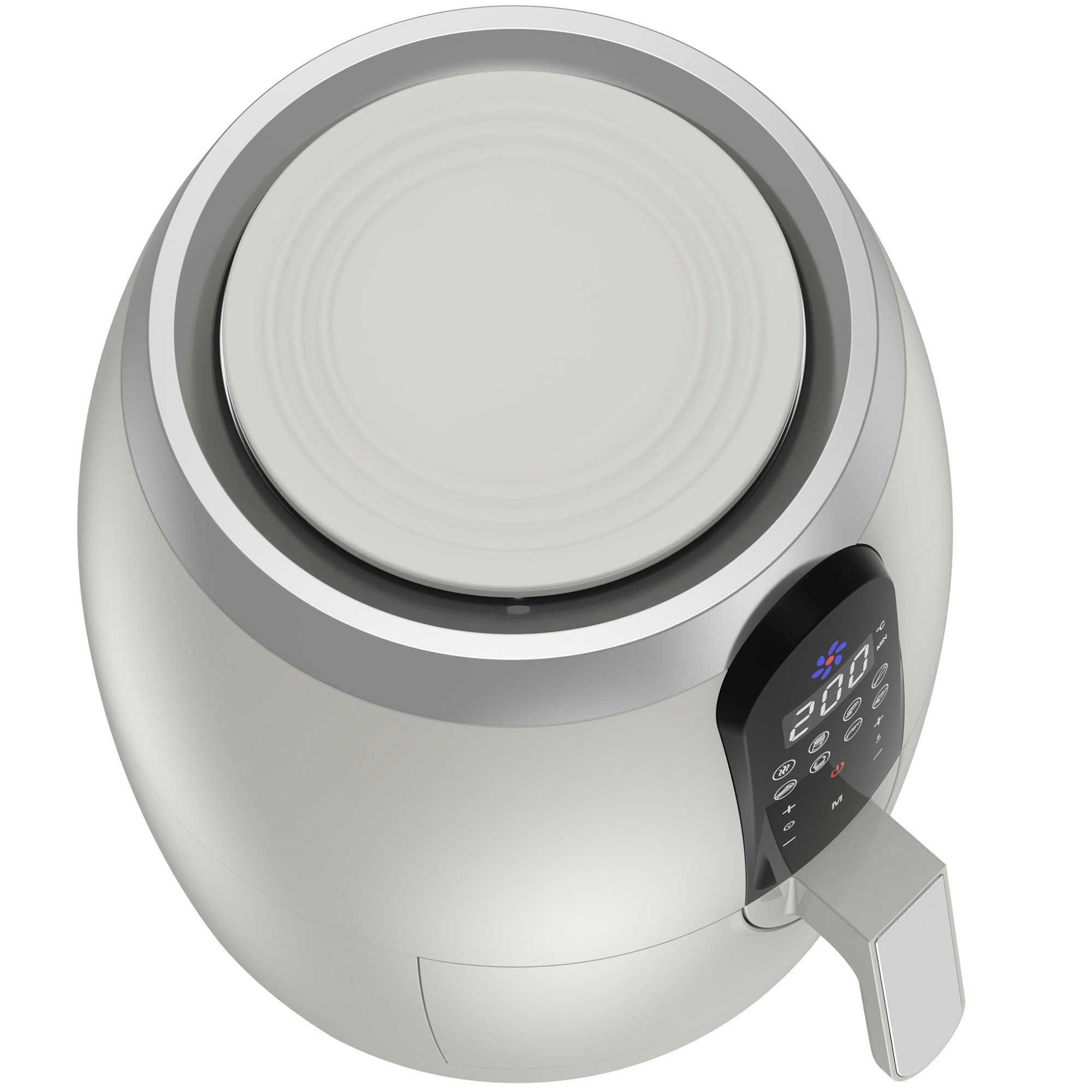 TurboTronic by Z-Line Heißluftfritteuse 3,5 Liter, 7 Programme, Fritteuse Fettfrei ohne Öl, 50°C 200°C Power, 1200 W, Camping Retro digital Airfryer AF10D