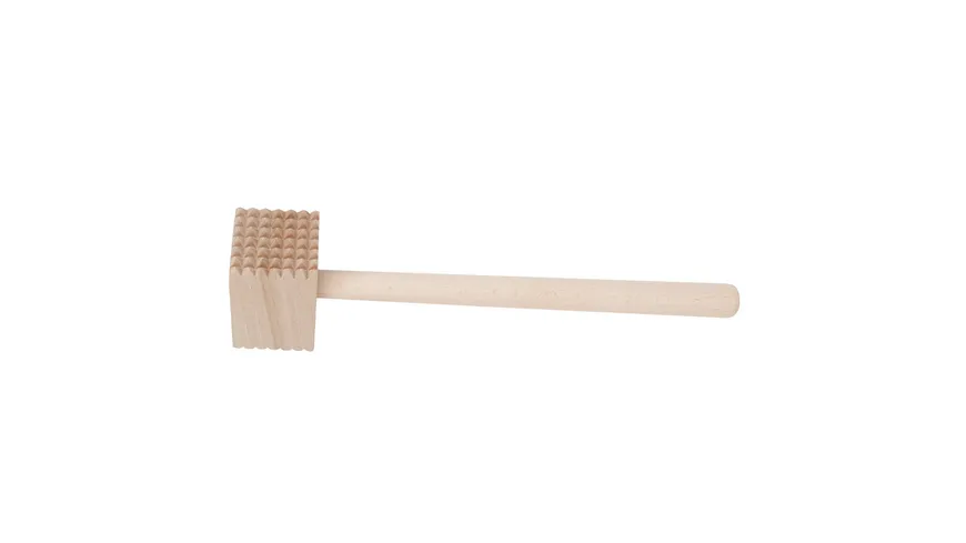 Fleischklopfer Holz 31cm silber
