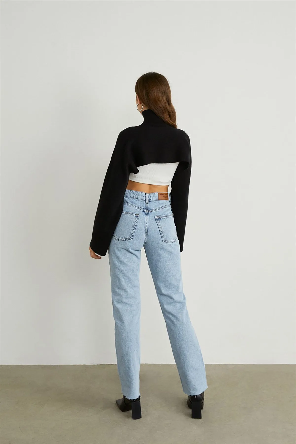 VATKALI  Jeans mit hoher Taille und gerader Passform in Blau