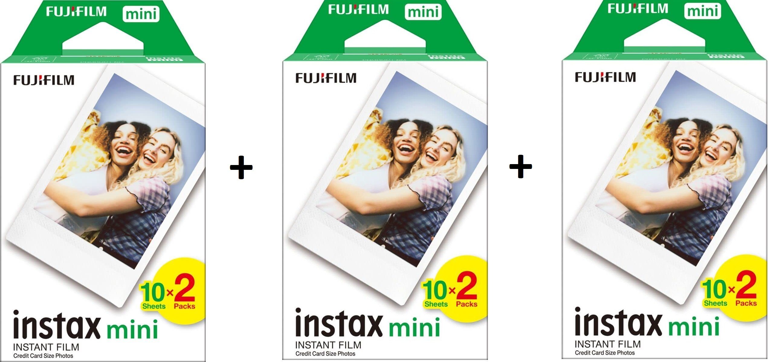 Fujifilm INSTAX Mini Film 60 Fotos für Mini 7s, 8, 9, 11, 25, 70, 90 Sofortbildkamera
