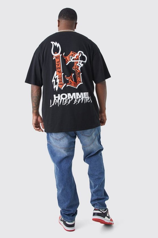 Plus Slim-Fit Biker-Jeans
