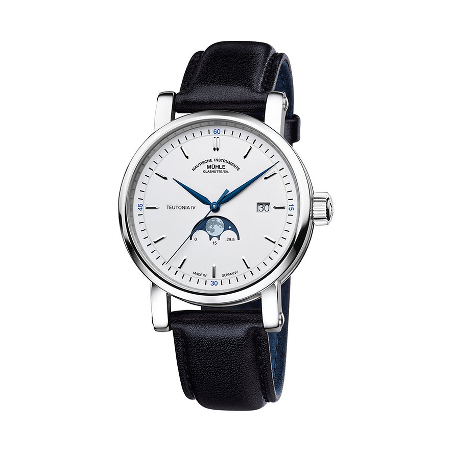 Mühle-Glashütte Herrenuhr Teutonia IV Mondphase