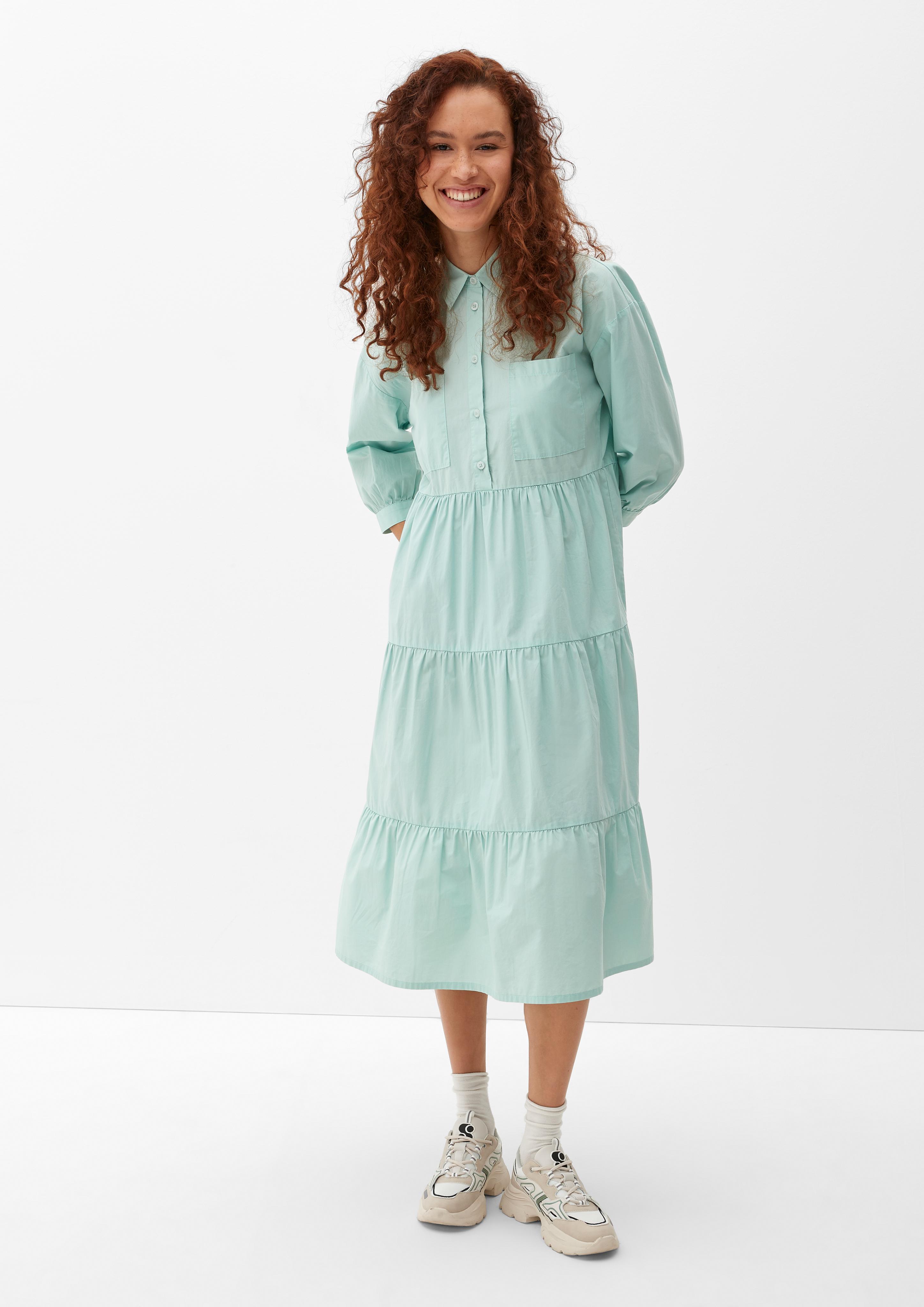 Stufenkleid mit Raffung  2124574-6092