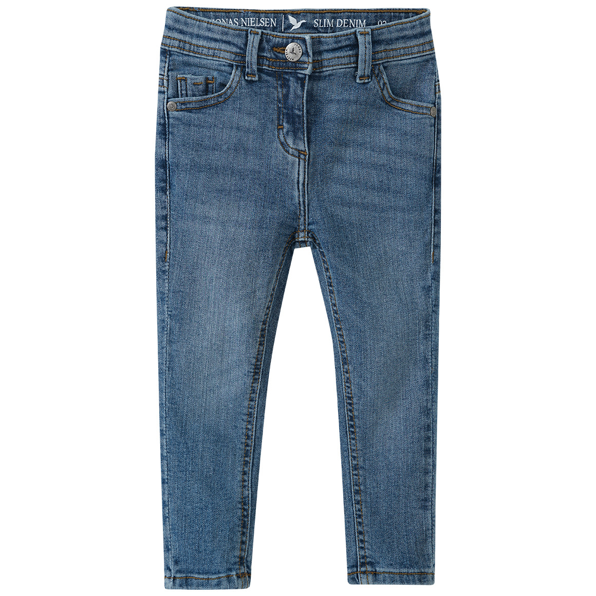 Mädchen Slim-Jeans mit verstellbarem Bund