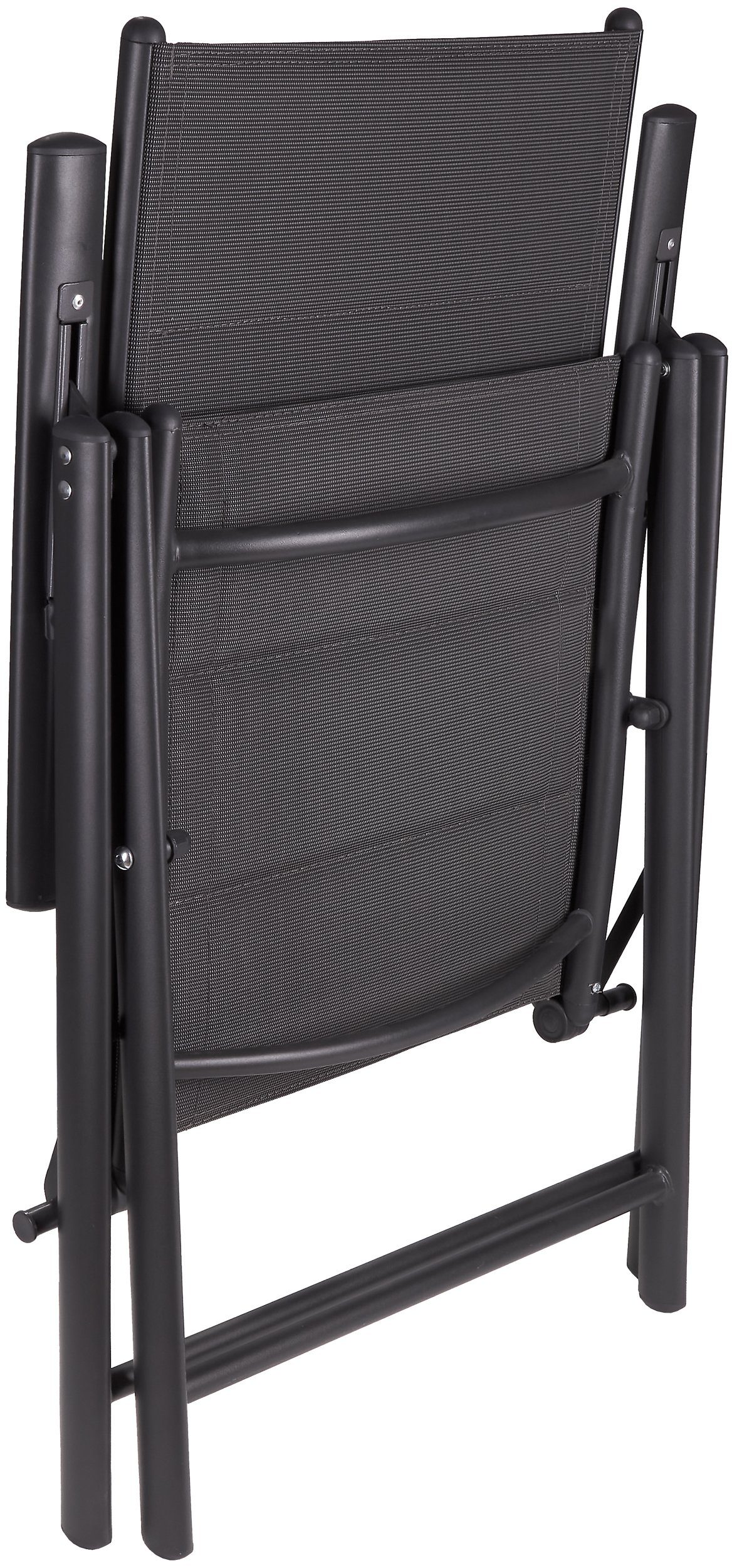 BRUBAKER Gartenstuhl Riva Stuhl mit 7-Fach verstellbarer Rückenlehne (Set, 2 St), Gartenstühle - Faltstühle klappbar - wetterfeste Klappstühle für Terrasse oder Balkon
