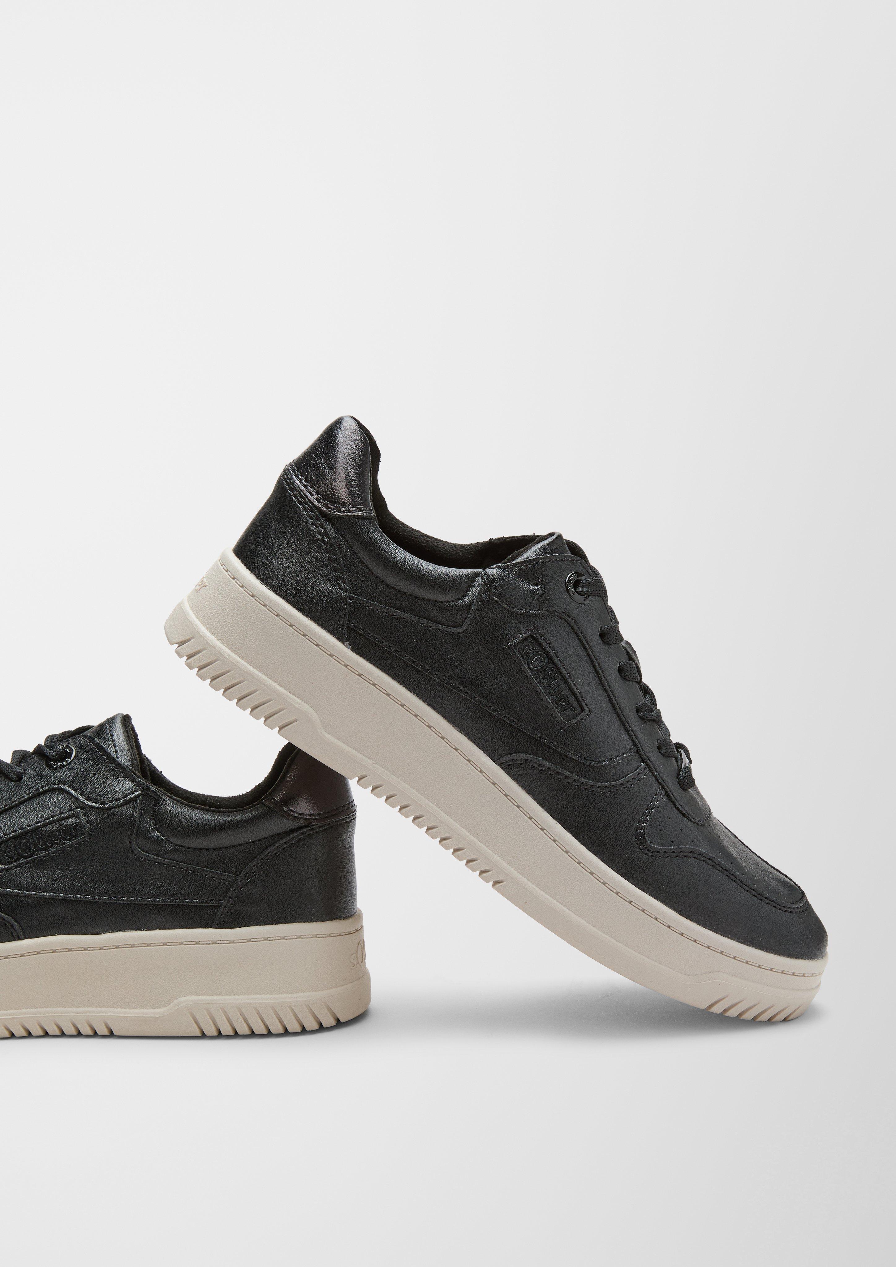 Kunstleder-Sneaker mit Plateau  6006416-001