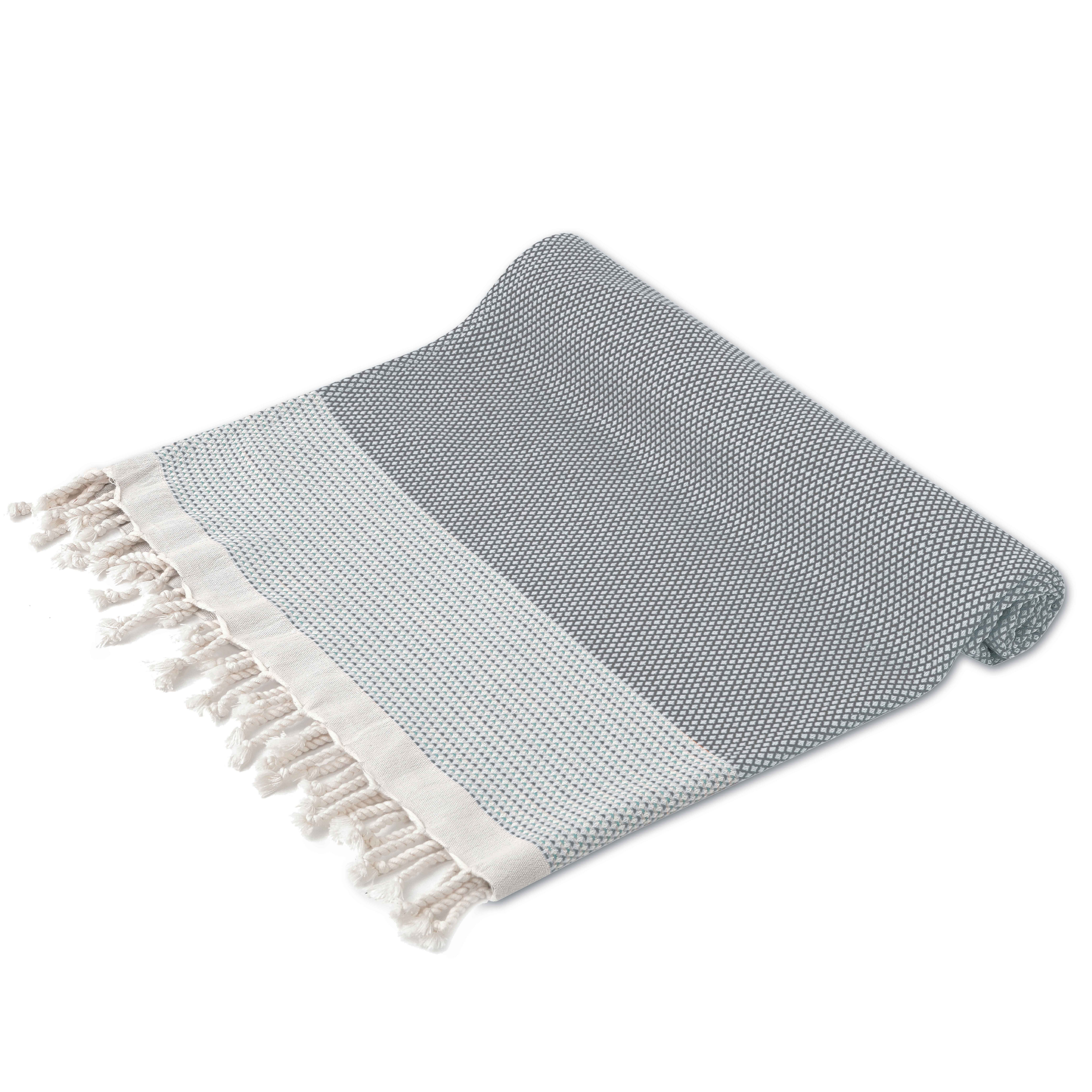 Turquoise Home Strandtuch Breeza XXL Strandtucher 100 x 200 cm 100% Baumwolle Saunahandtuch, (1-St)