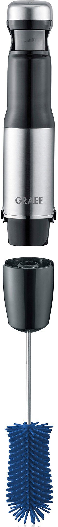 Graef Akku-Stabmixer HB 802, kabellos, 200 W, inkl. 4-teiligem Zubehör und Aufbewahrungsbox