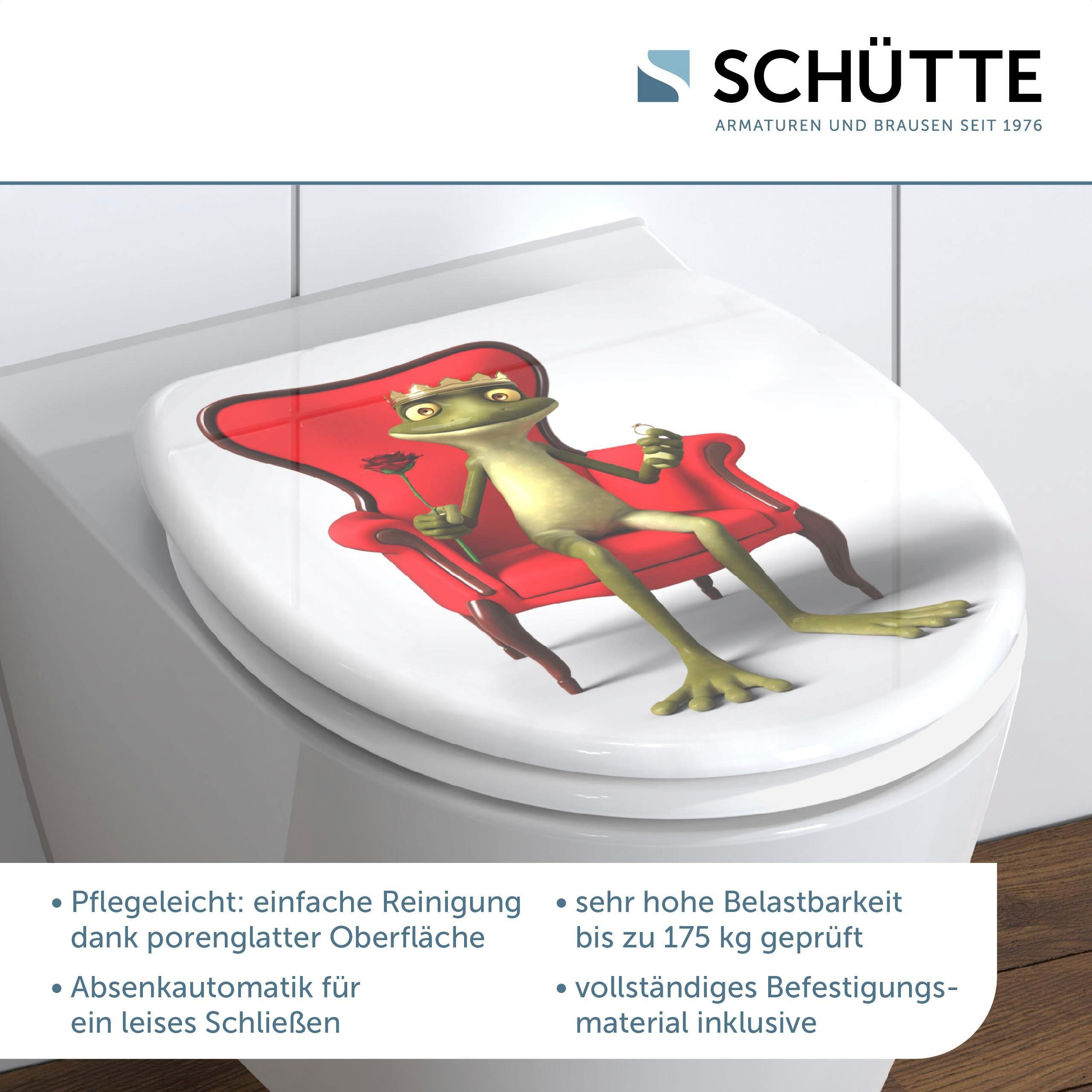 Schütte WC-Sitz Frog King, Duroplast, mit Absenkautomatik
