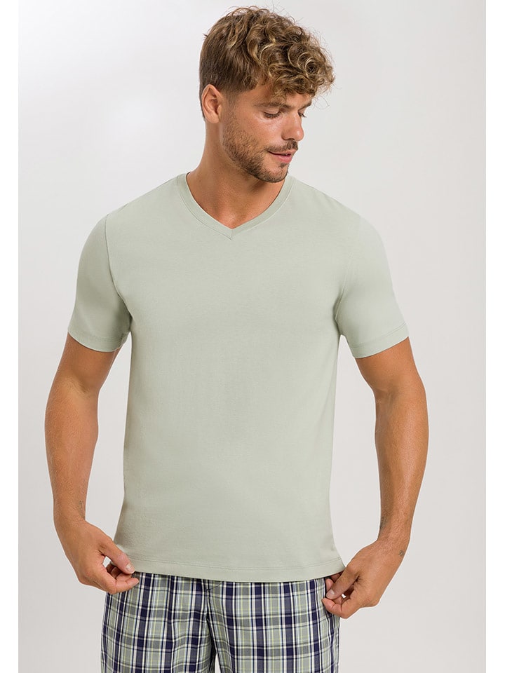 Hanro Pyjama-Oberteil in Grün günstig kaufen