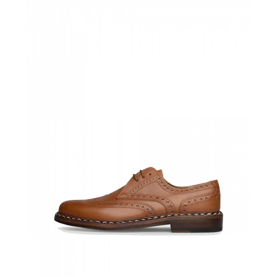 Heinrich Dinkelacker - Businessschuhe Derby BUDA FULL-BROGUE AC Kalbsleder - braun