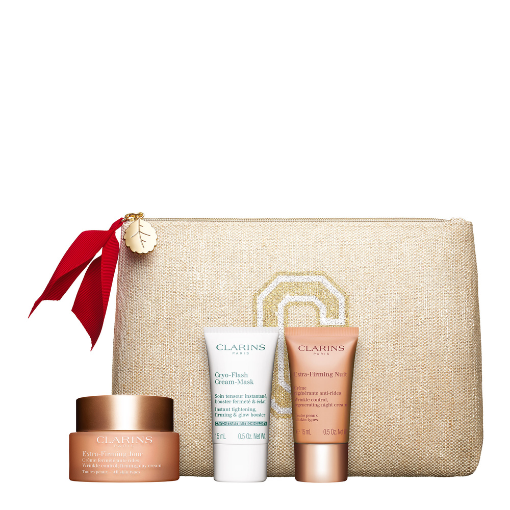 Clarins Coffret Extra Firming Jour - Mes essentiels anti-rides & fermeté Coffret Noël Soins visage anti-âge, anti-rides dès 40 ans