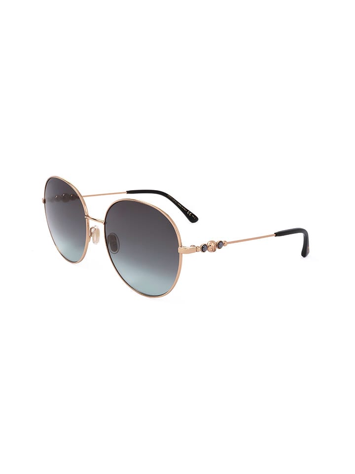 Jimmy Choo Damen-Sonnenbrille in Gold/ Dunkelblau günstig kaufen 60