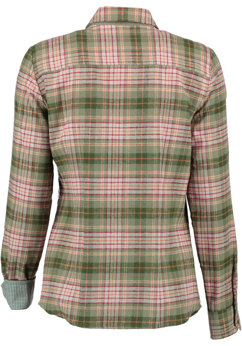 OS-Trachten Outdoorbluse Flayon Jagdbluse mit Hirsch-Stickerei auf der Brust