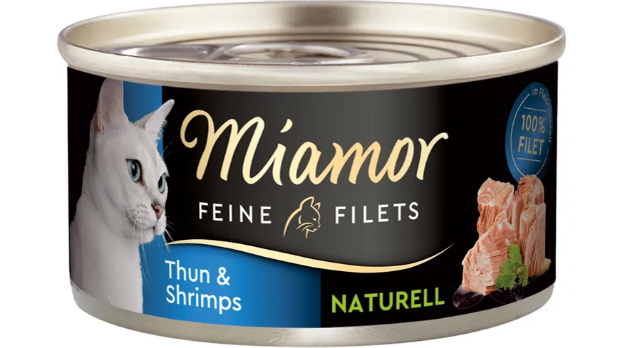 Miamor Katzennassfutter Feine Filets naturell Thun & Shrimps 80 g