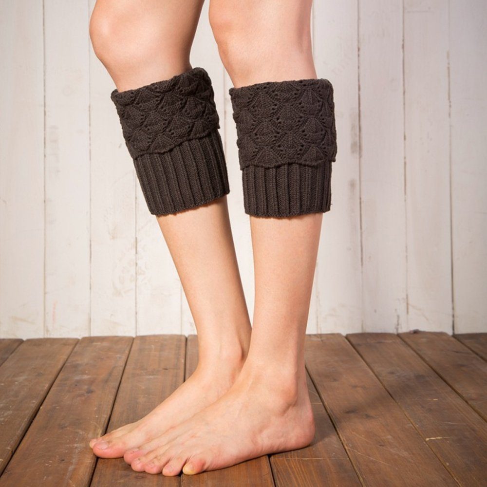 Lubgitsr Beinstulpen Stulpen Damen aus Acryl, Gestrickte Leg Warmers Warme Winter (4-St)