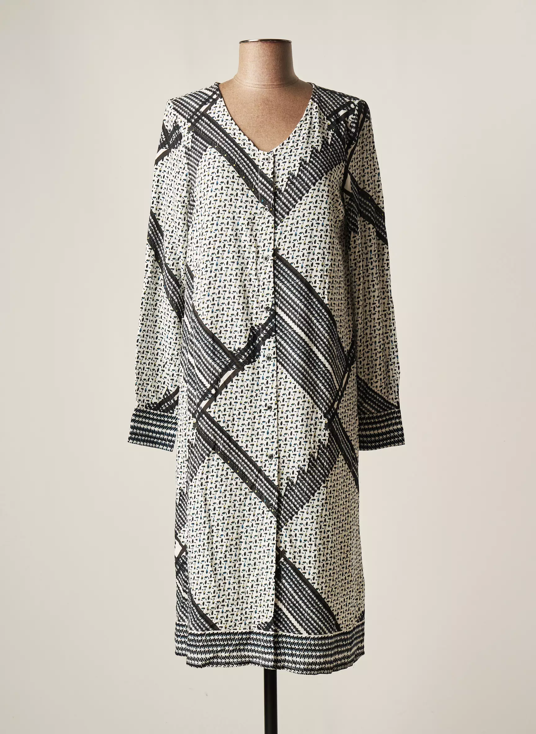 Fransa Robes Mi Longues Femme couleur blanc