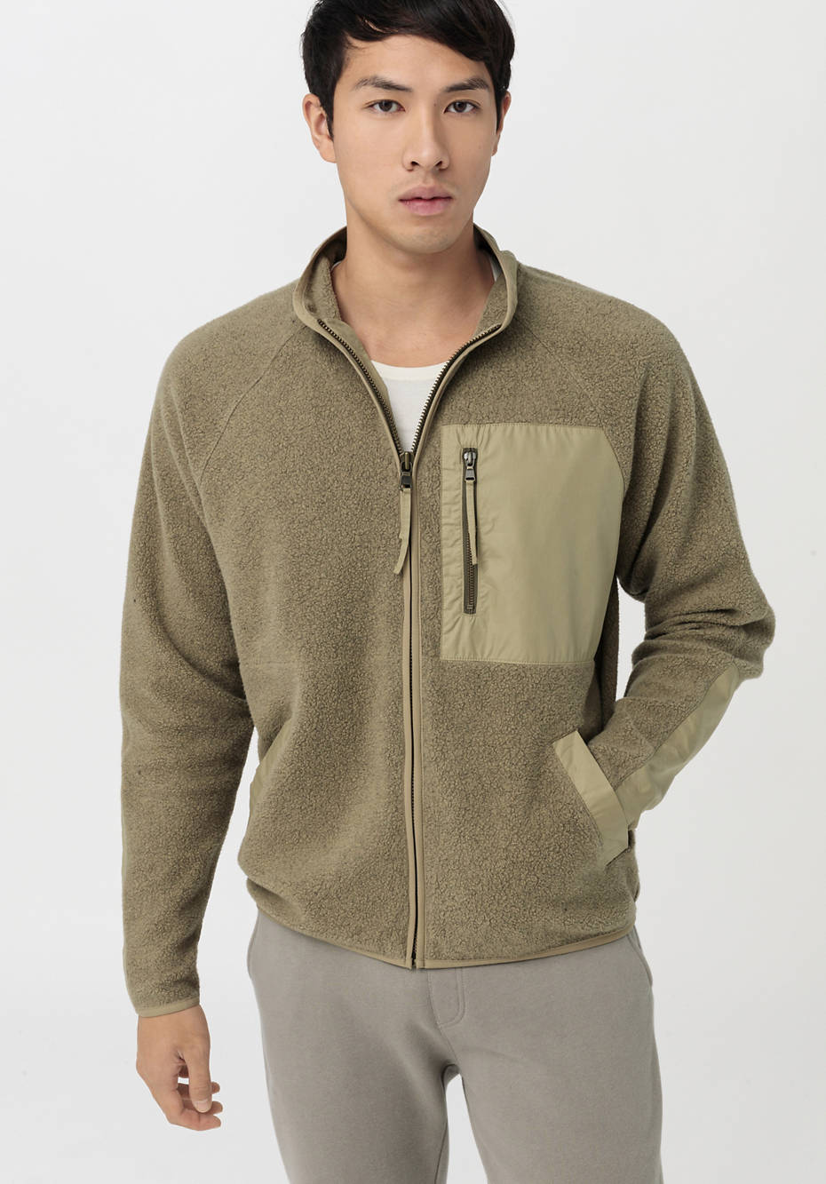 Fleece-Jacke BetterRecycling aus reiner Bio-Baumwolle