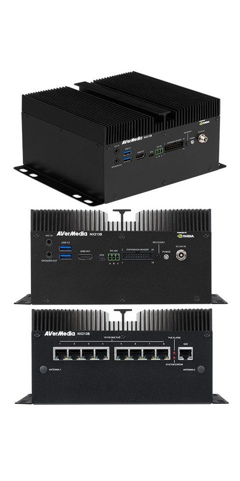 Avermedia AVerMedia NX213B BOX PC (NVIDIA Jetson Xavier 8GB / 8x POE) Mini-PC