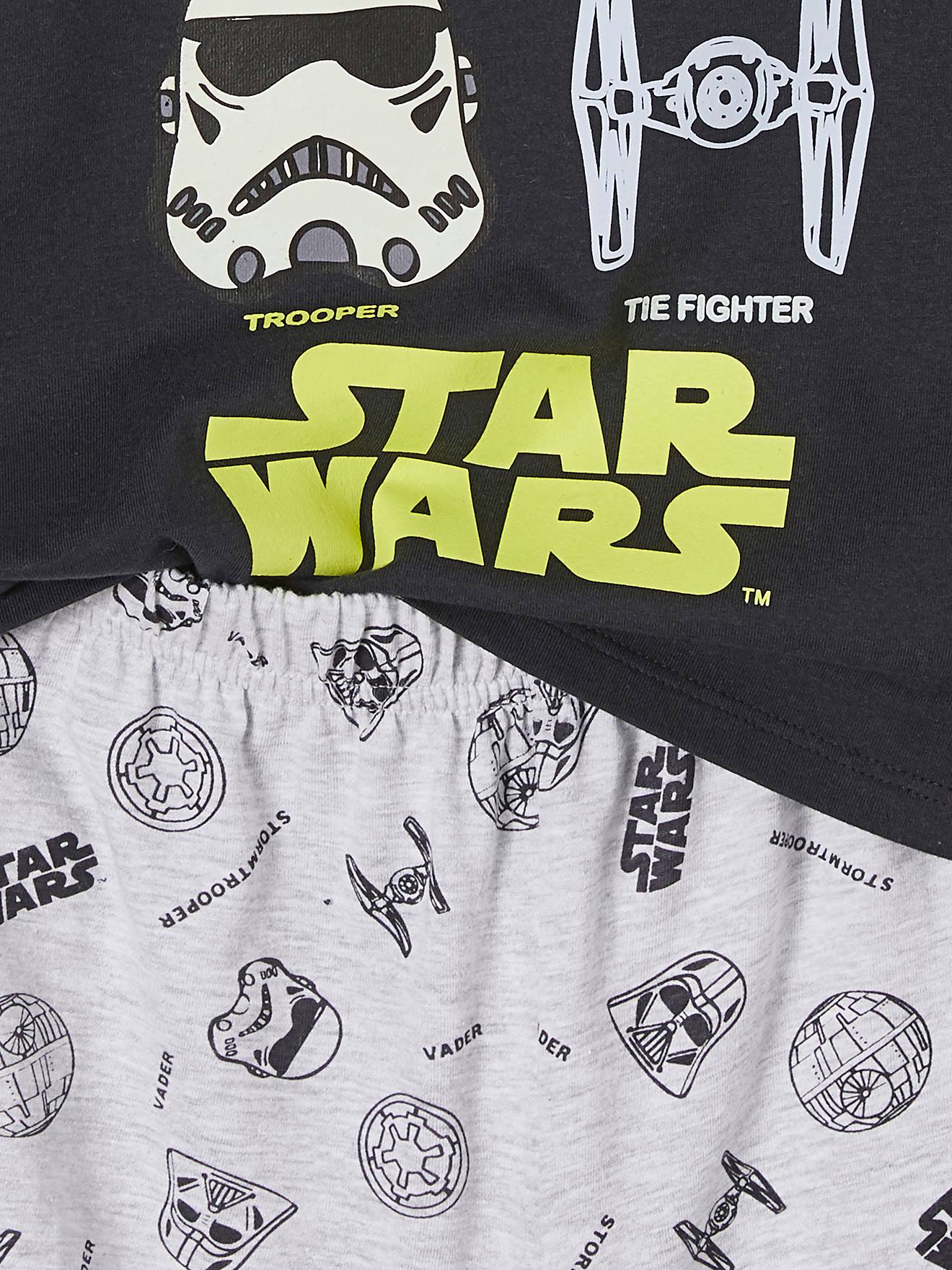 Pyjashort garçon Star Wars® imprimé phosphorescent noir
