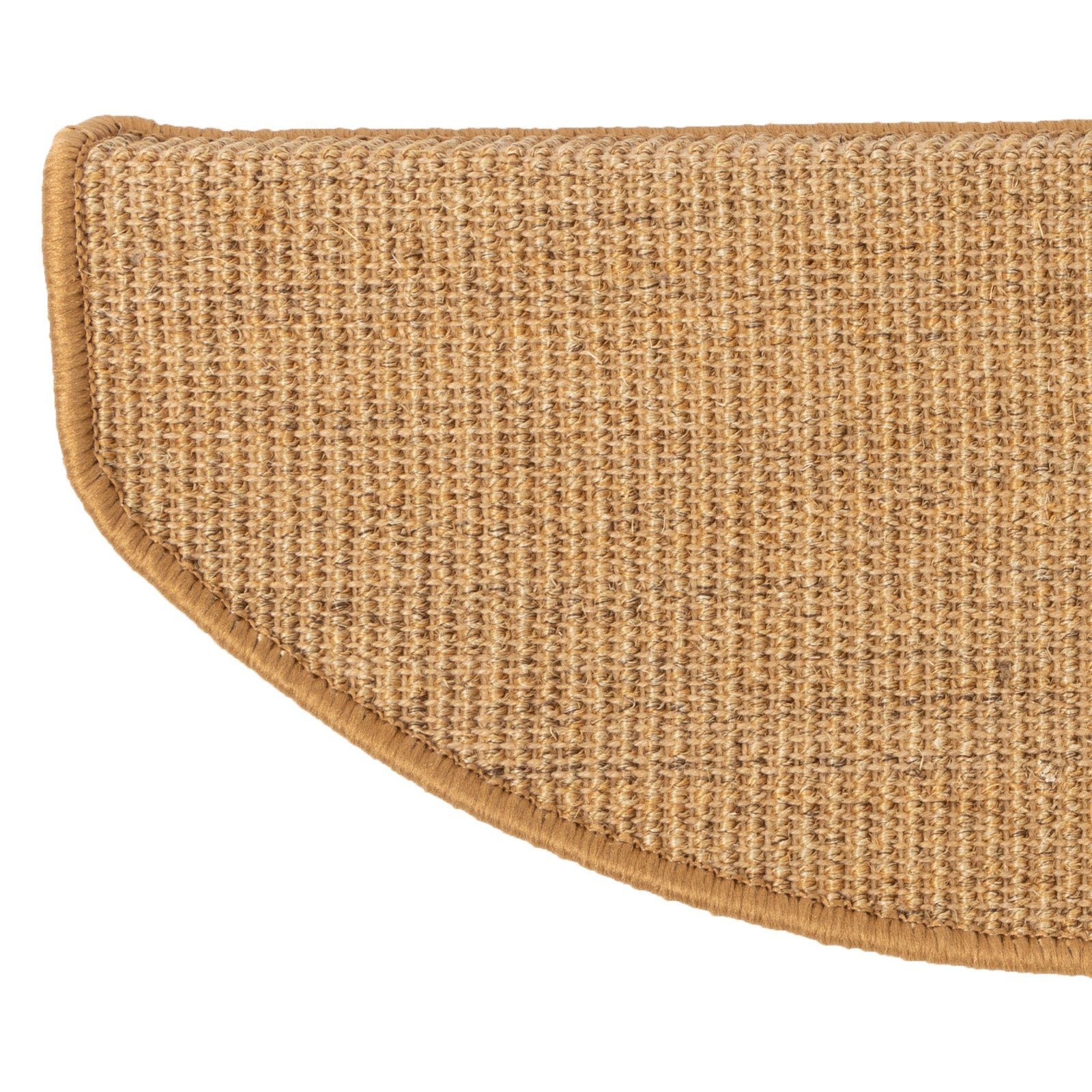 Stufenmatte Sylt, Treppenschutz in vielen Farben & Größen, Treppenschoner, Floordirekt, Halbrund, Höhe: 6 mm, 100% Sisal