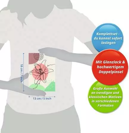 CreArt Florale Linien - Malen nach Zahlen für Erwachsene