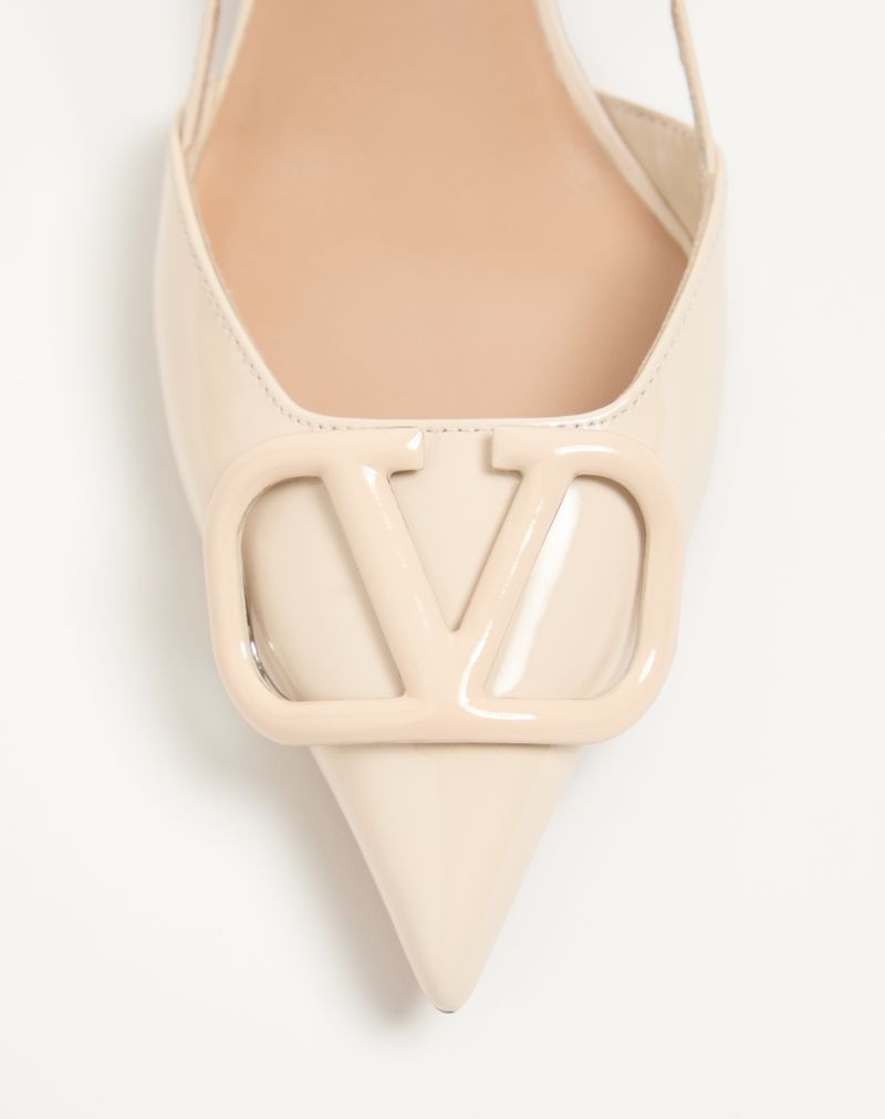 Sapato de salto VLogo Signature Patent Slingback 40mm
