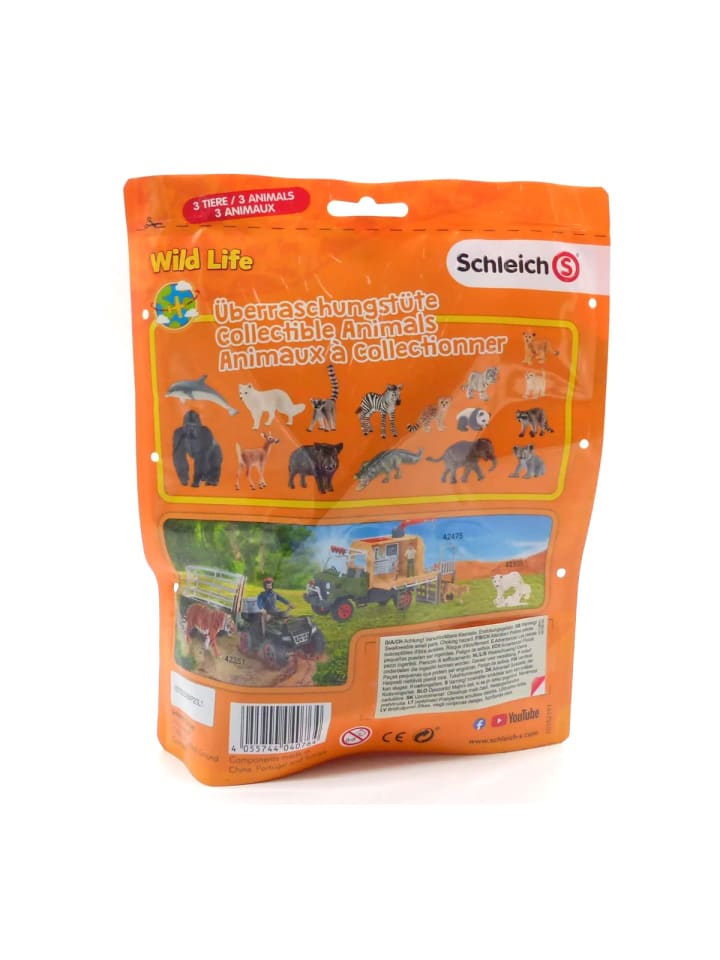 Schleich Wild Life Überraschungstüte, 3 Wilde Tiere (Serie 4) in mehrfarbig günstig kaufen onesize