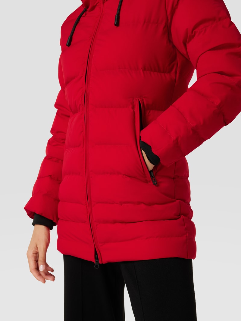 Steppjacke mit Kapuze Modell 'Cordoba' in rot