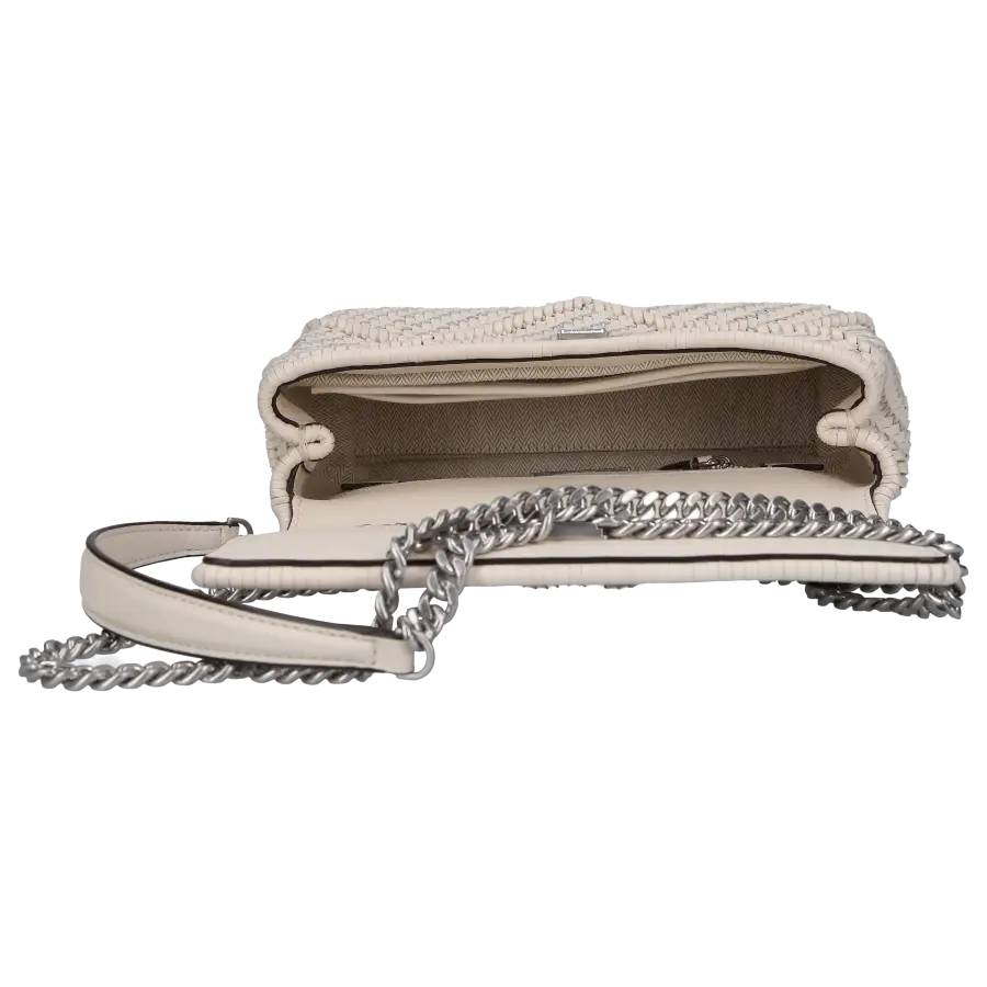 Tory Burch - Schultertasche KIRA Kalbsleder - beige