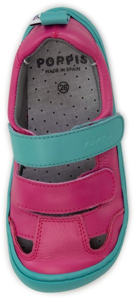 Poppis ~ Sandale Leder ~ Pink/Petrol