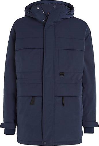 TOMMY-JEANS Herren Jacke mit Kapuze TJM TECH PARKA wattiert