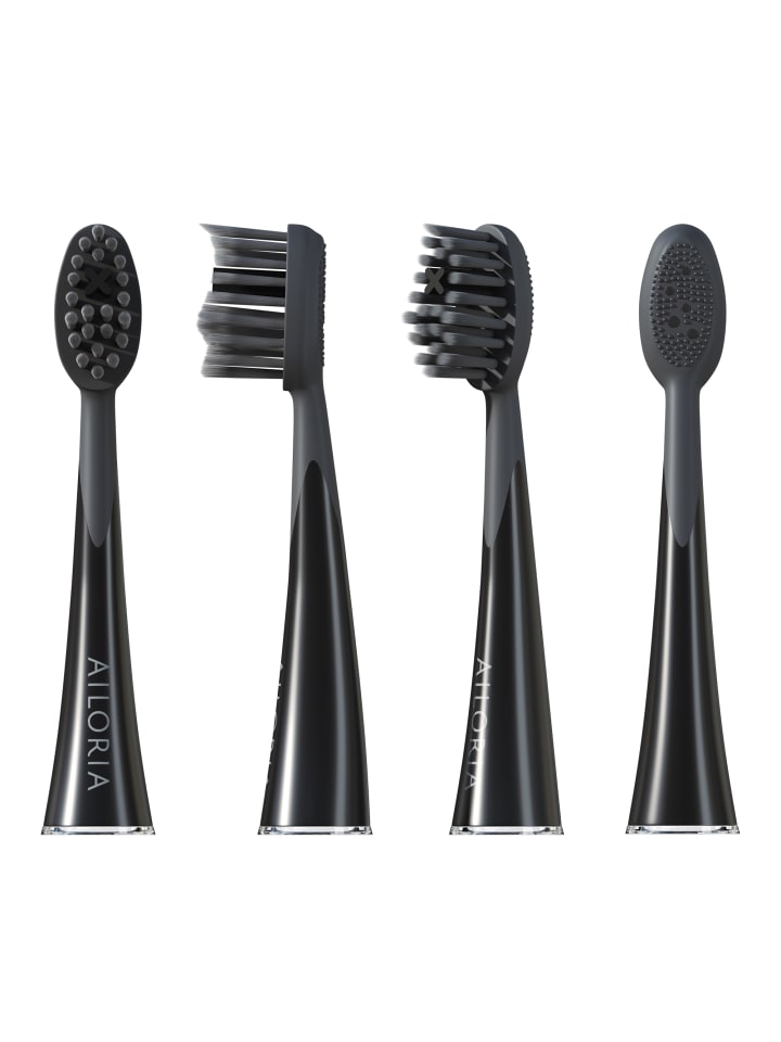 Ailoria SHINE BRIGHT Charcoal Ersatzbürstenköpfe 6er Set in schwarz günstig kaufen onesize