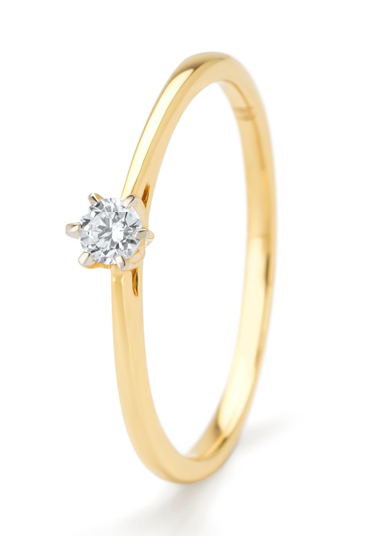 Anello in oro Diamond Point, diamante da 0,10 ct, Starlight