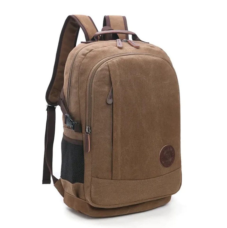 D-IDEAZ Notebook-Rucksack Canvas Rucksack für Business und Freizeit - Praktischer Begleiter, Fach für Notebook und Tablet