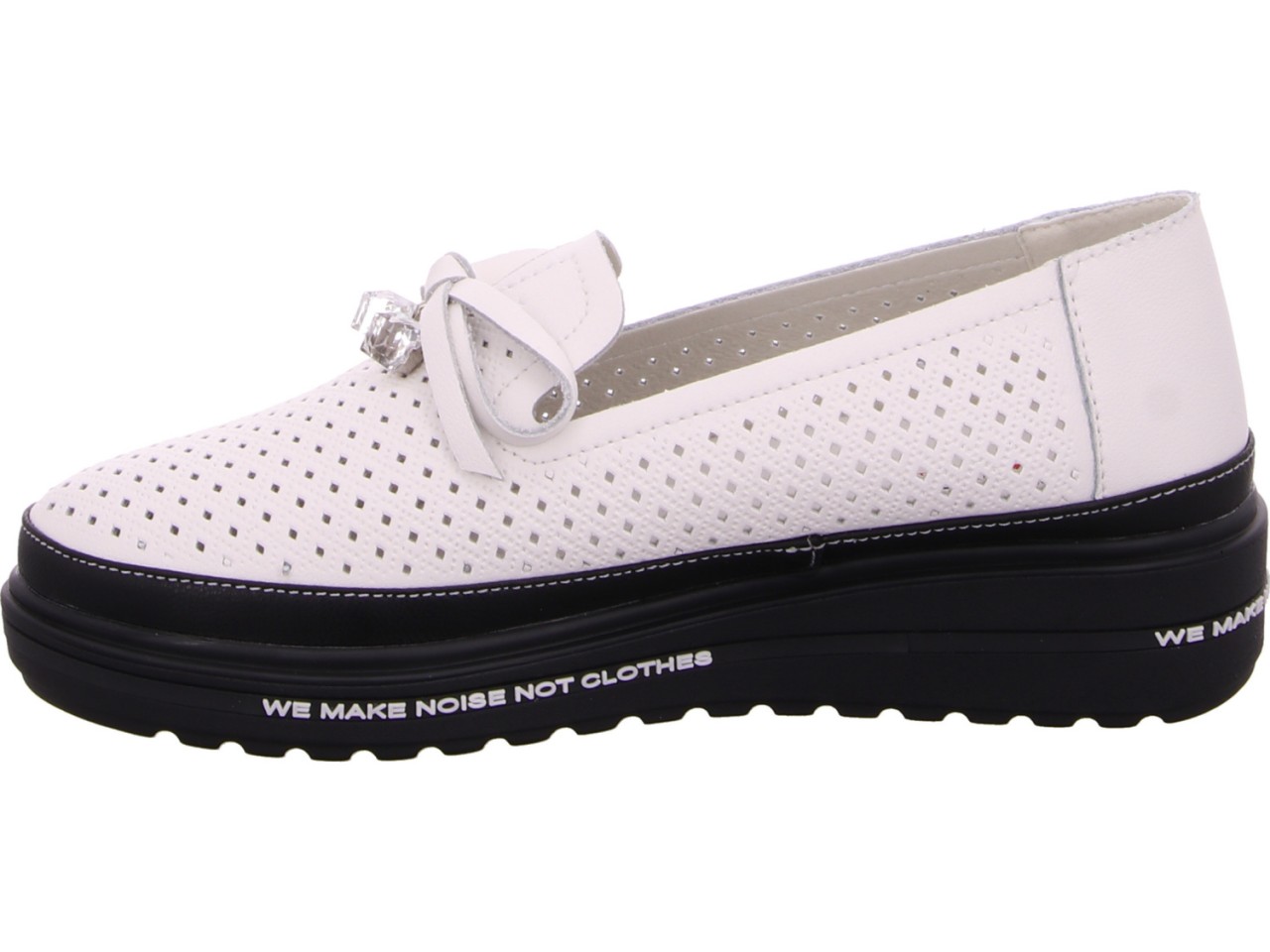 DIVERSE Sportliche Slipper weiss