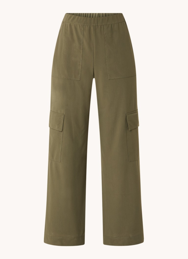 Pantaloni cargo cu talie înaltă și croi larg, Max & Co Leonida, cu buzunare laterale