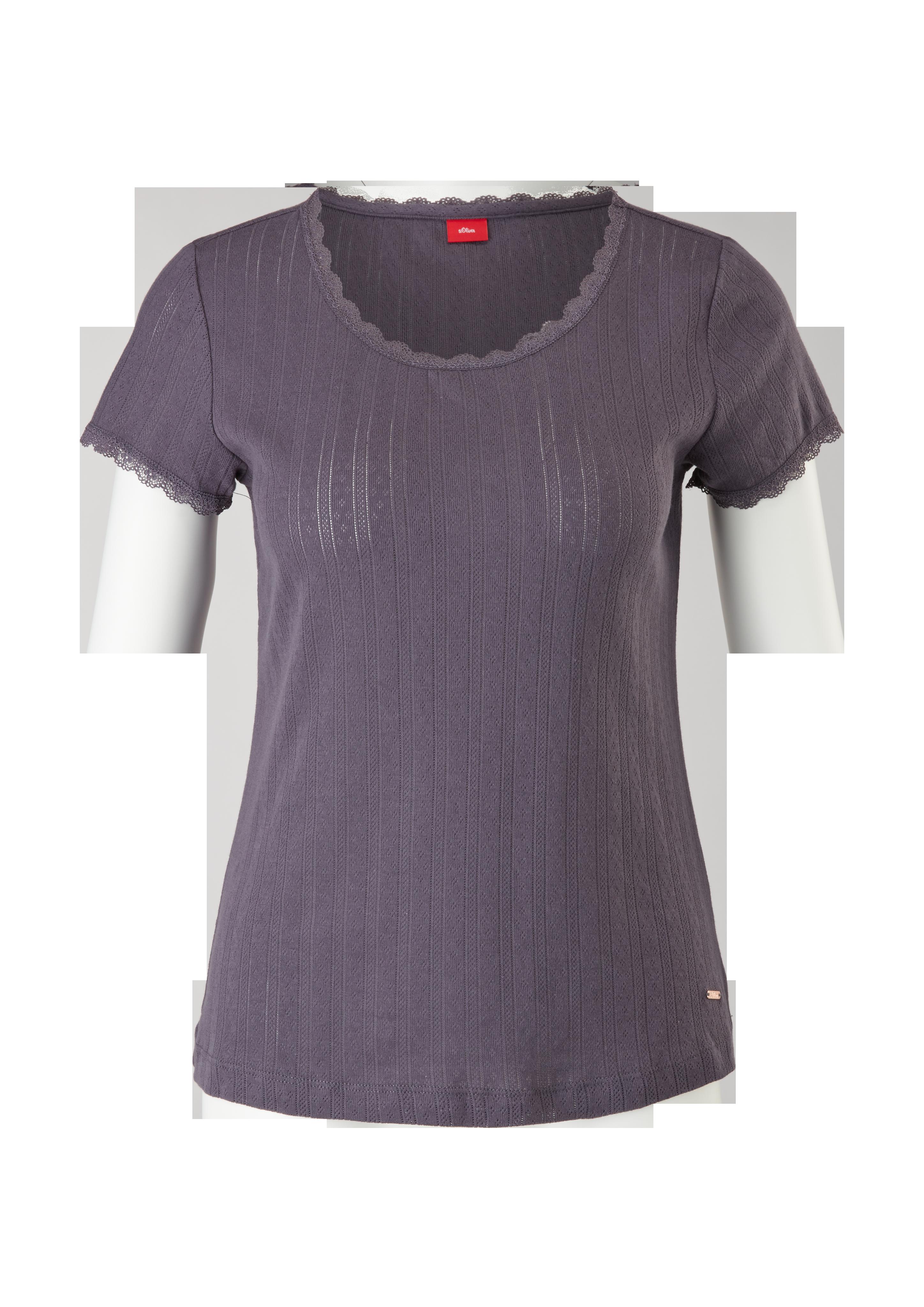 Pyjamaoberteil mit Pointellemuster  6006530-9588