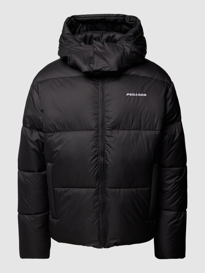 Steppjacke mit Kapuze Modell 'MARGO' in schwarz