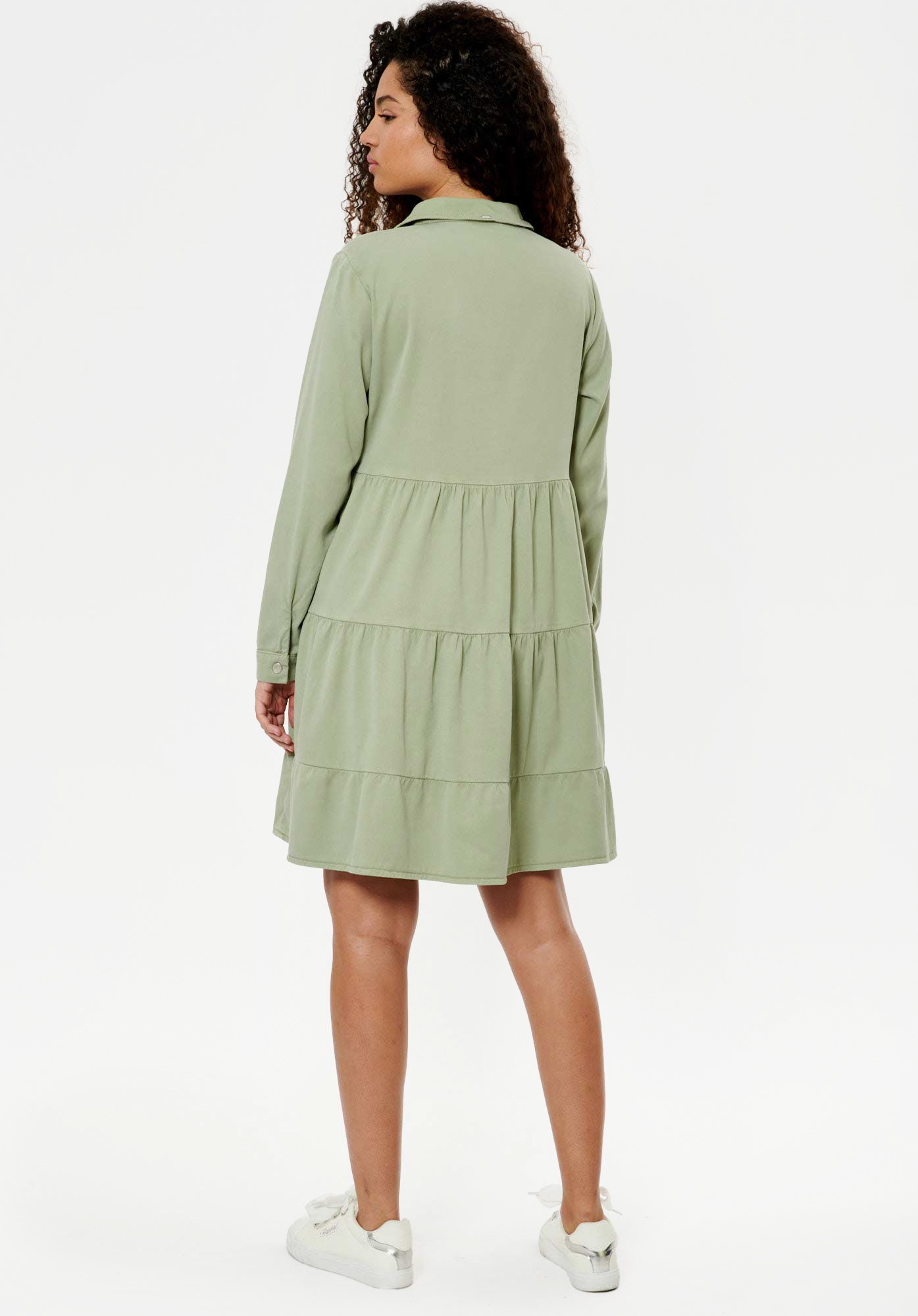 GENTI  Robe babydoll kaki Femme