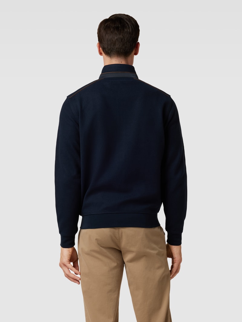 Sweatjacke mit Reißverschluss in marineblau