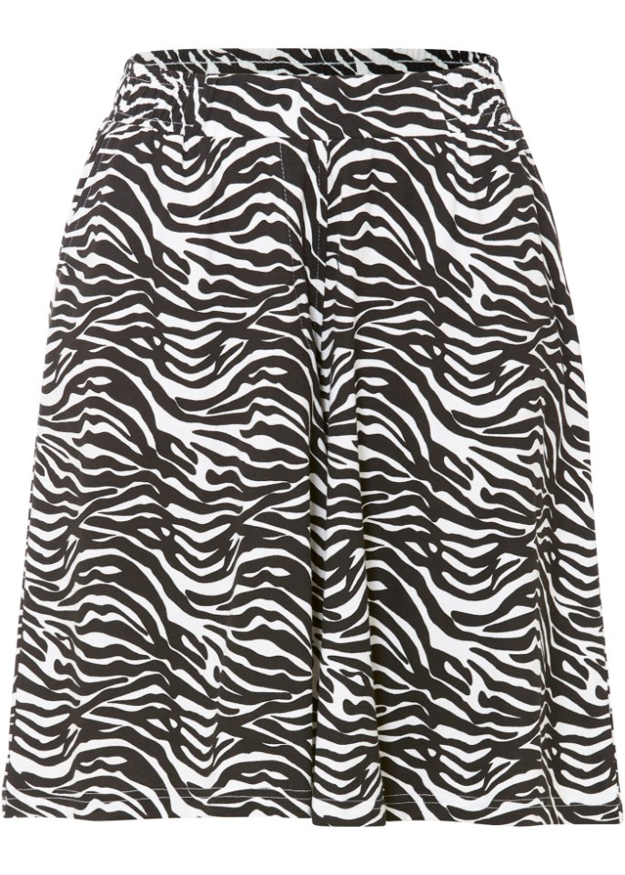 Jersey-Bermuda mit Animalprint