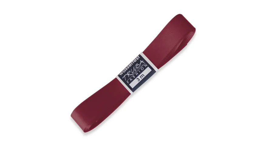 TRUBA Seidenband mit Webkante bordeaux 3 m