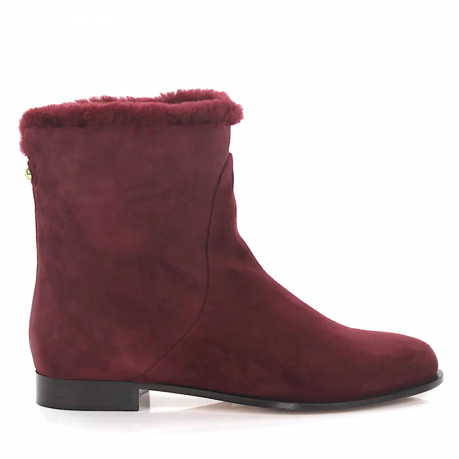 Jimmy Choo - Klassische Stiefeletten MISSION Veloursleder - rot
