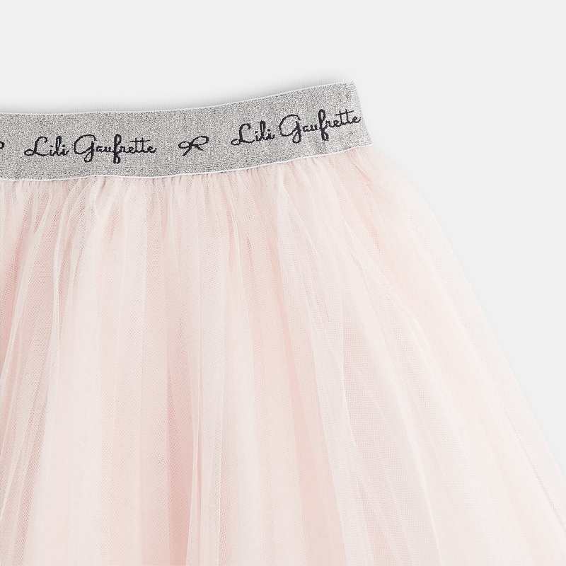 Jupon tulle Lili Gaufrette rose fille