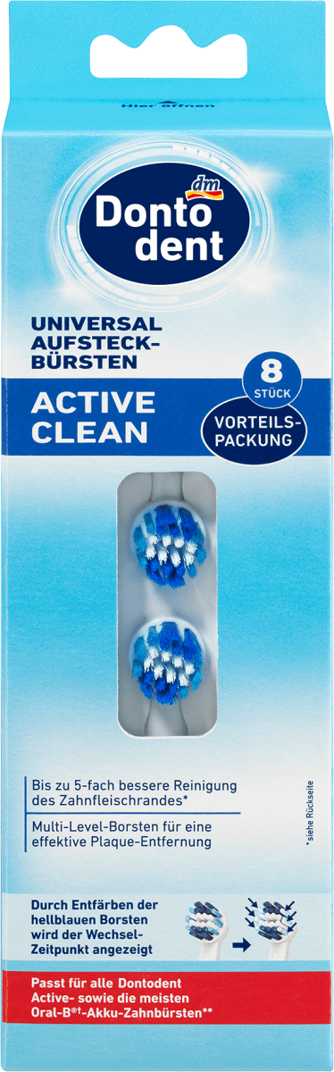 Aufsteckbürsten Active Clean, 8 St