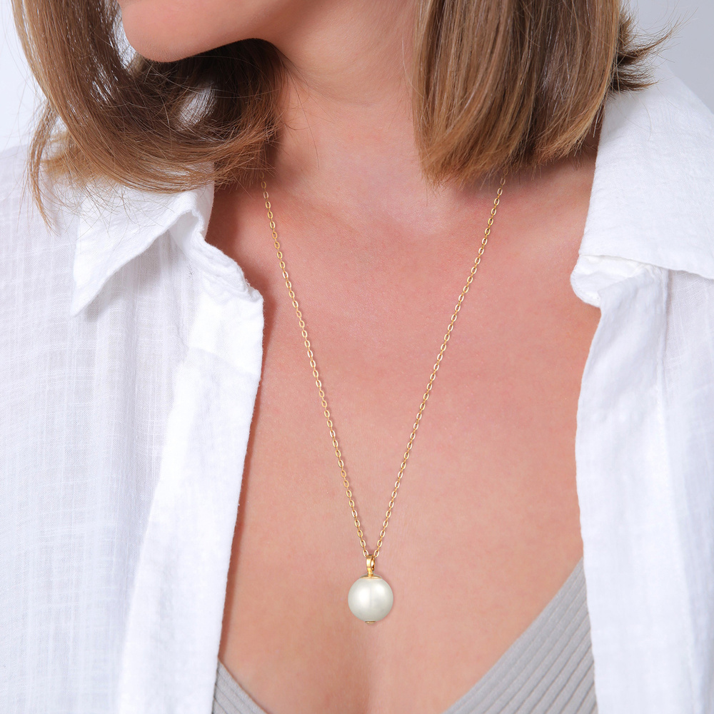 Nenalina Nenalina Collier Femmes Pendentif Elégant Classique avec perles de coquillage en  collier