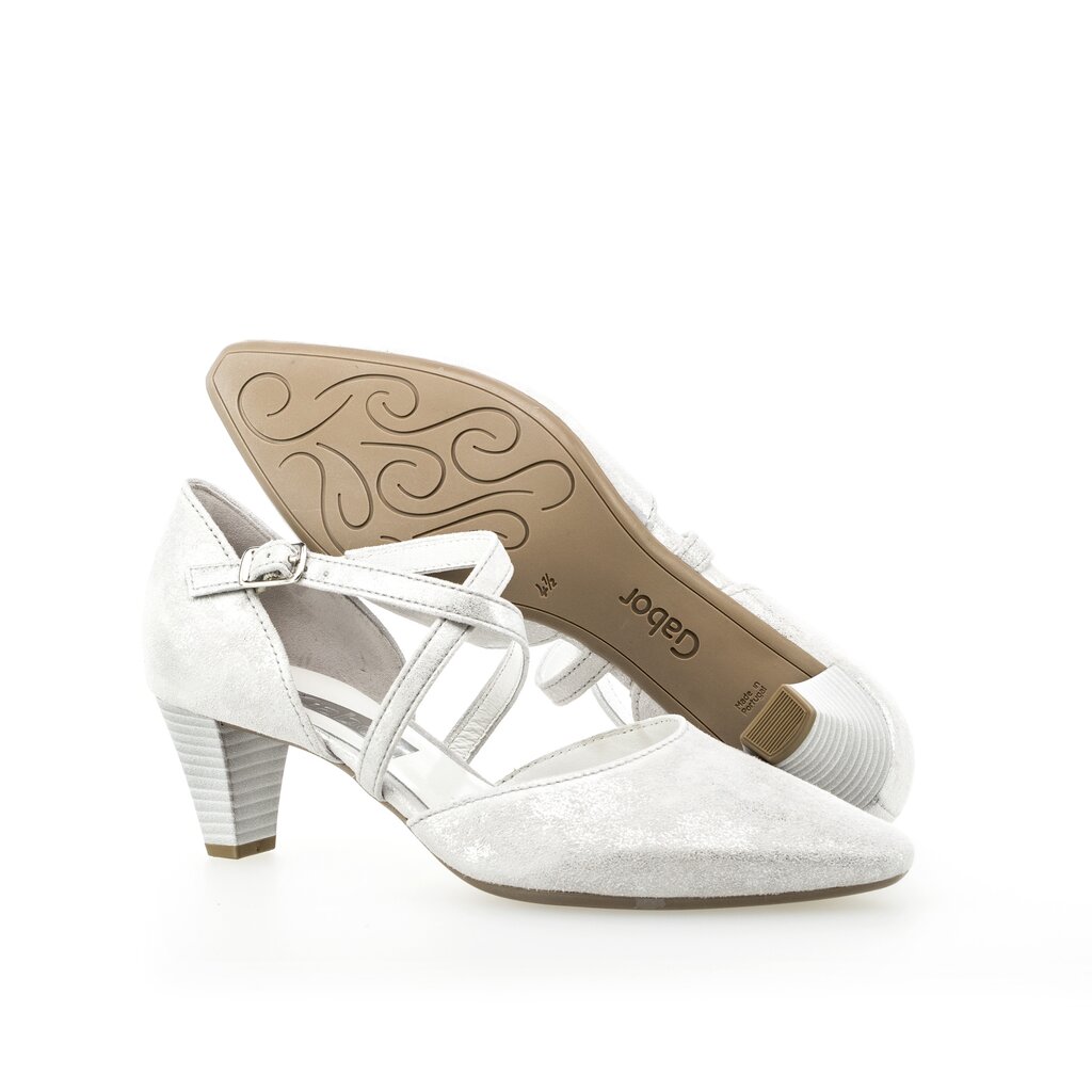 Gabor fashion Spangenpumps silber