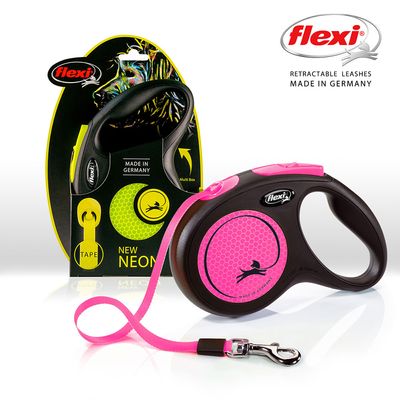flexi New Neon Gurt-Leine pink, 5 m